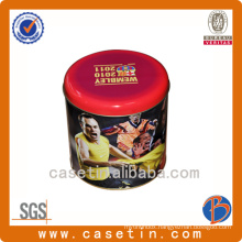 Custom Design Gold Foil Round Packaging Chocolate Tin Box